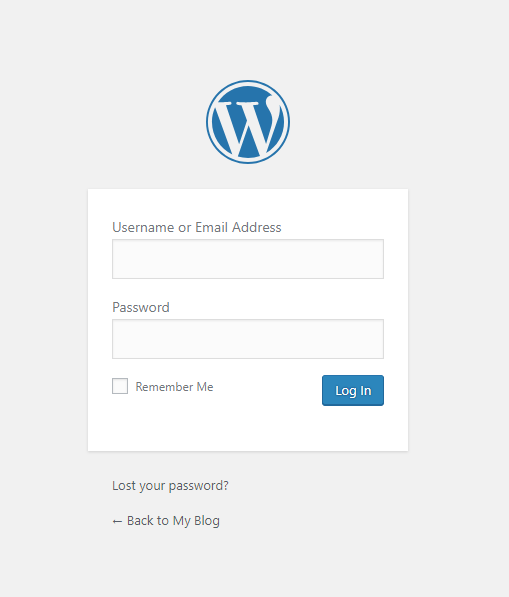 wordpress login page wp-admin
