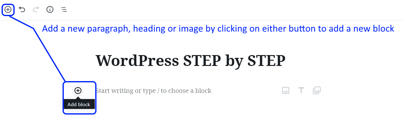 wordpress new post paragraph or new block gutenberg